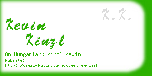 kevin kinzl business card